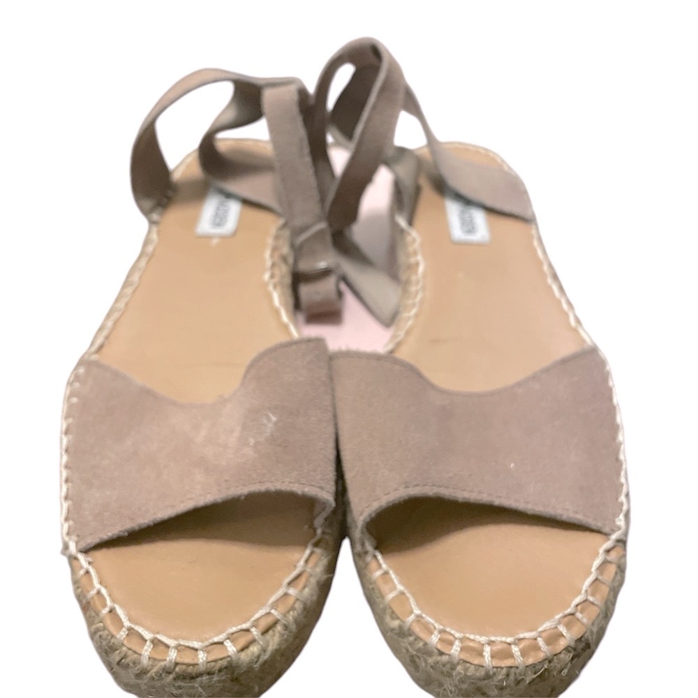 Steve Madden Beige Suede Espadrille Sandals